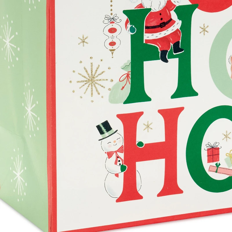 9.6" Vintage Santa Ho Ho Ho Medium Christmas Gift Bag for only USD 3.49 | Hallmark