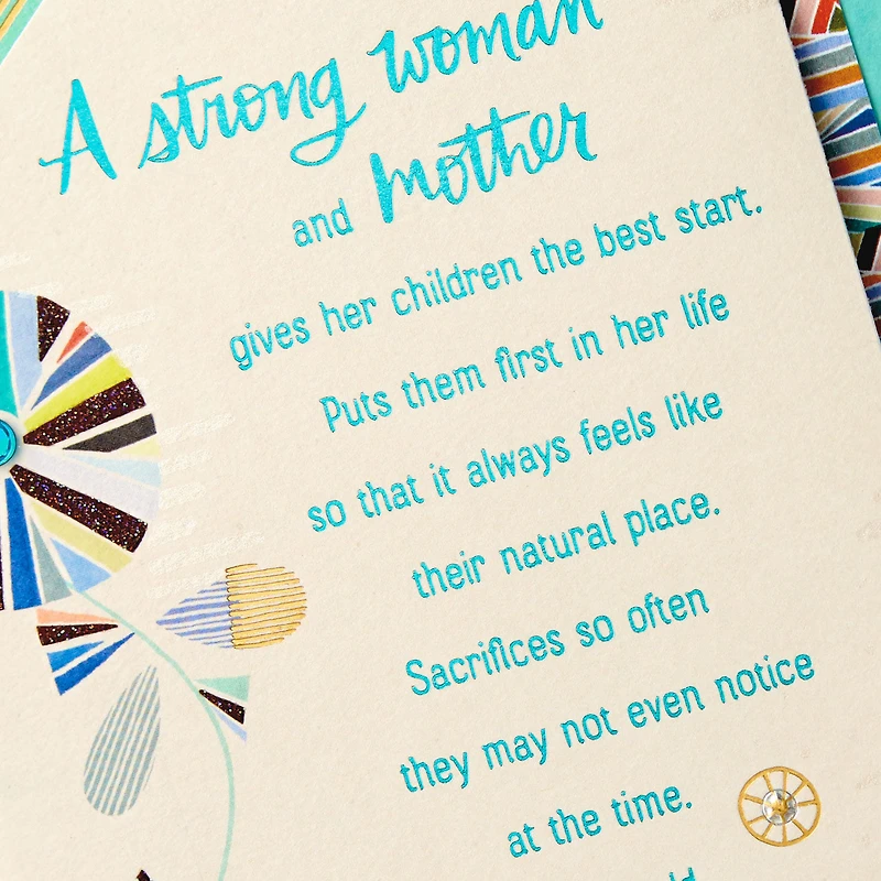 Geometric Flower Thanks and Love Card for Mom for only USD 7.99 | Hallmark