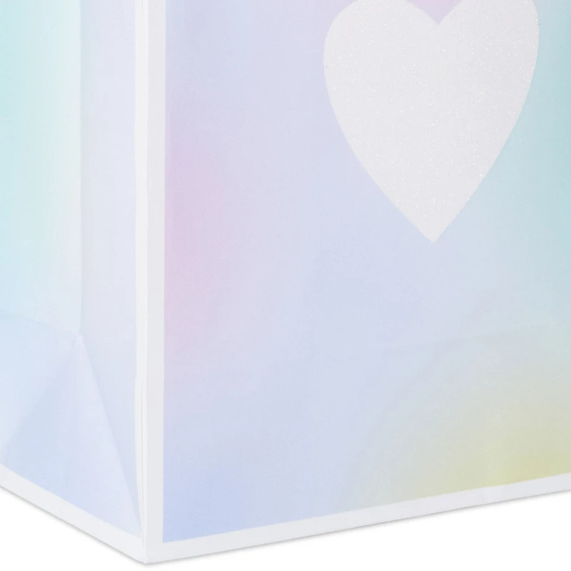 9.6" Iridescent Heart Medium Valentine's Day Gift Bag With Tissue Paper for only USD 6.99 | Hallmark