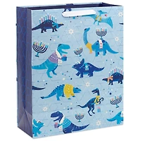 15.5" Dinos on Blue Extra-Large Hanukkah Gift Bag for only USD 4.99 | Hallmark