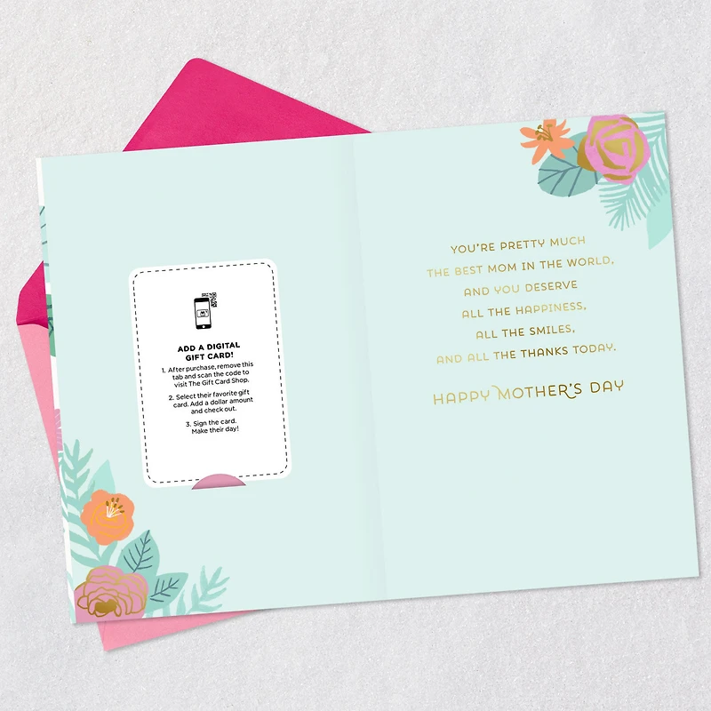 You Deserve the Best Gift Card Greeting Mother's Day Card for Mom for only USD 4.99 | Hallmark