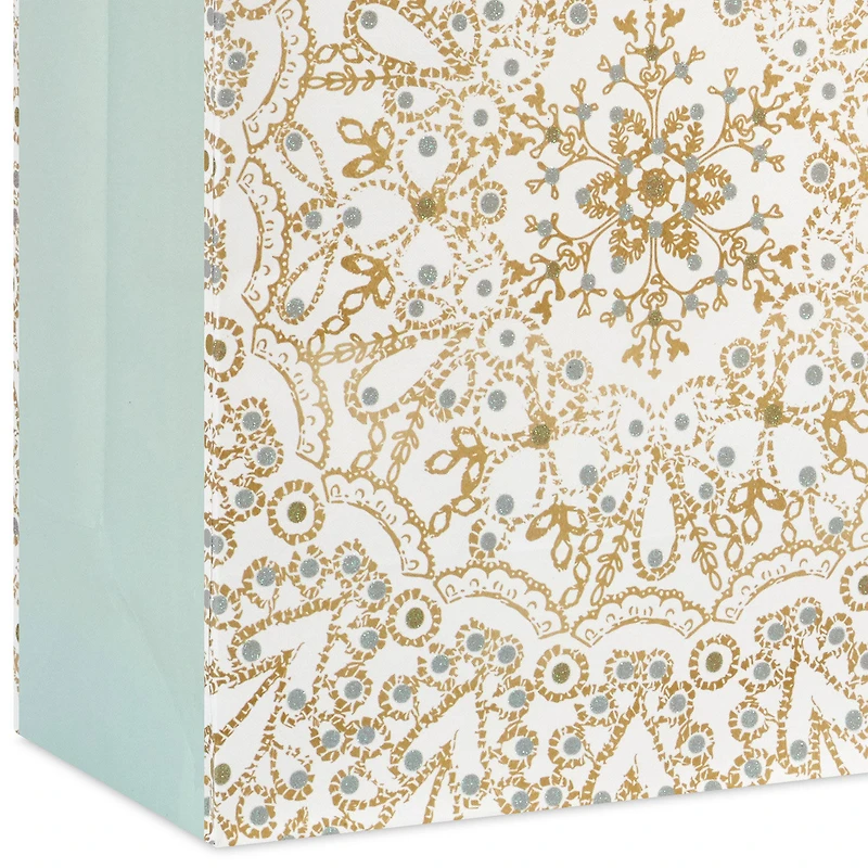 9.6" Snowflake Mandala Medium Holiday Gift Bag for only USD 3.49 | Hallmark