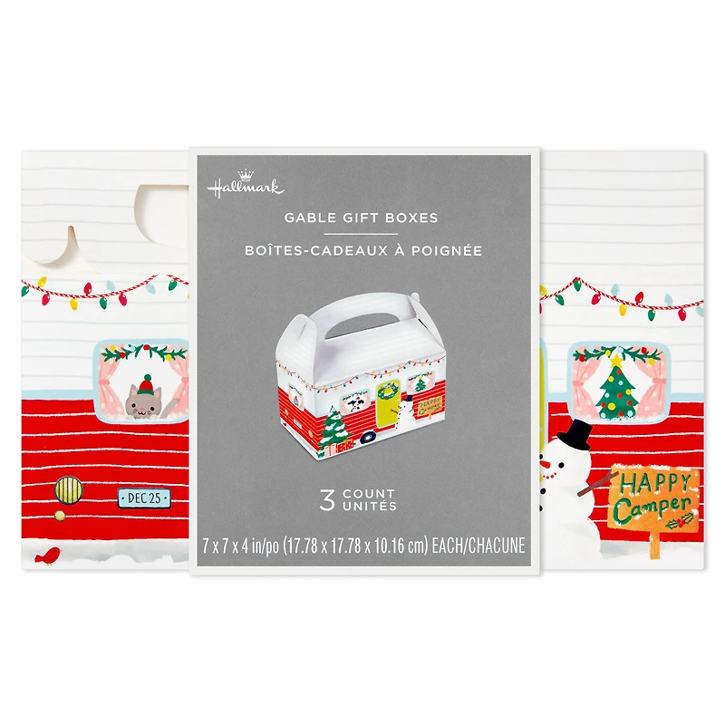 Happy Camper 3-Pack Holiday Gable Gift Box Bundle for only USD 6.99 | Hallmark