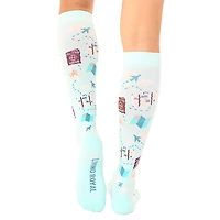 Living Royal Travel Icons on Aqua Compression Socks for only USD 15.00 | Hallmark