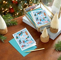 Festive Dogs on Blue Packaged Christmas Cards, Set of 5 for only USD 5.00 | Hallmark
