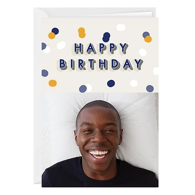 Personalized Happy Birthday Confetti Photo Card for only USD 4.99 | Hallmark