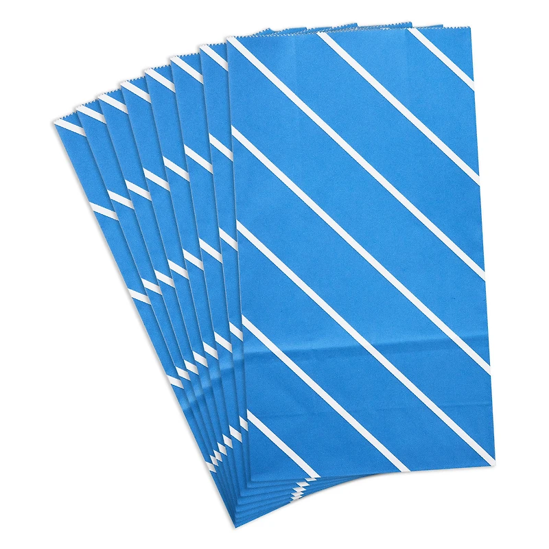 Bold Blue Stripes 8-Pack Paper Goodie Bags With Stickers for only USD 6.29 | Hallmark