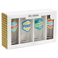 Badges of Honor Funny Drinking Glasses, Set of 4 for only USD 32.99 | Hallmark