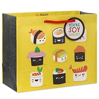 7.7" Sushi Smiles on Yellow Medium Horizontal Gift Bag for only USD 3.49 | Hallmark