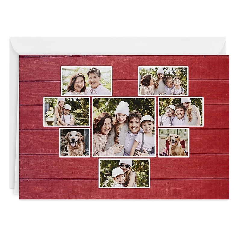 Rustic Heart Collage on Red Custom Card for only USD 4.99 | Hallmark