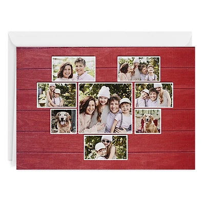 Rustic Heart Collage on Red Custom Card for only USD 4.99 | Hallmark