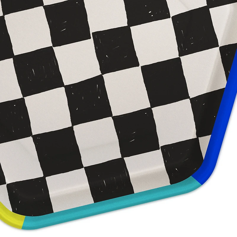 Black and White Checkered Hexagonal Dessert Plates, Pack of 8 for only USD 4.99 | Hallmark