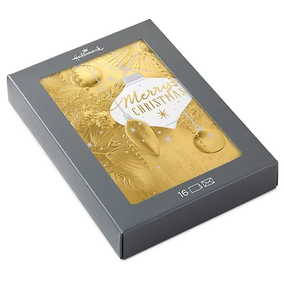 Elegant Gold Foil Ornaments Boxed Christmas Cards, Pack of 16 for only USD 20.49 | Hallmark