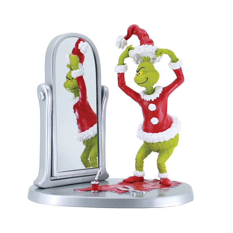 Enesco Dr. Seuss Grinch Posing at Mirror Figurine, 7.3" for only USD 79.99 | Hallmark