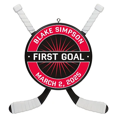 Hockey Star Personalized Ornament