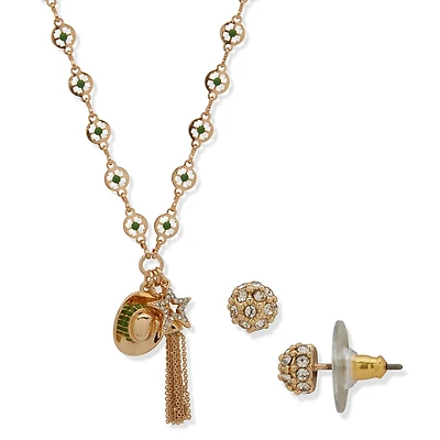 Hallmark x Opry® Sparkly Stud Earrings and Bead Necklace Set for only USD 28.00 | Hallmark