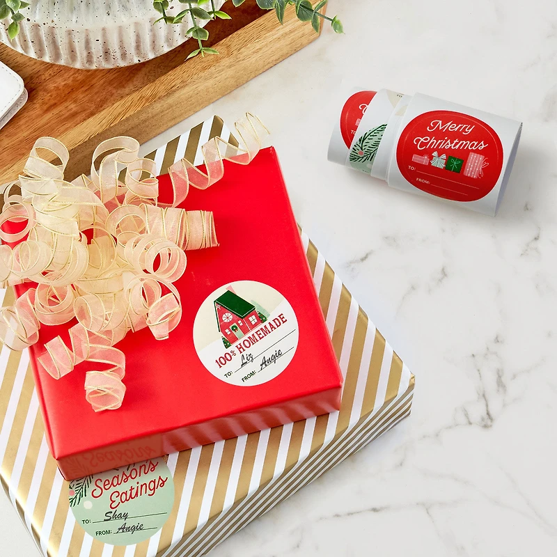 Made With Love Christmas Gift Tag Stickers, Roll of 27 for only USD 4.99 | Hallmark