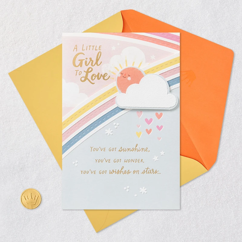 Smiles, Snuggles and Love New Baby Girl Card for only USD 7.99 | Hallmark