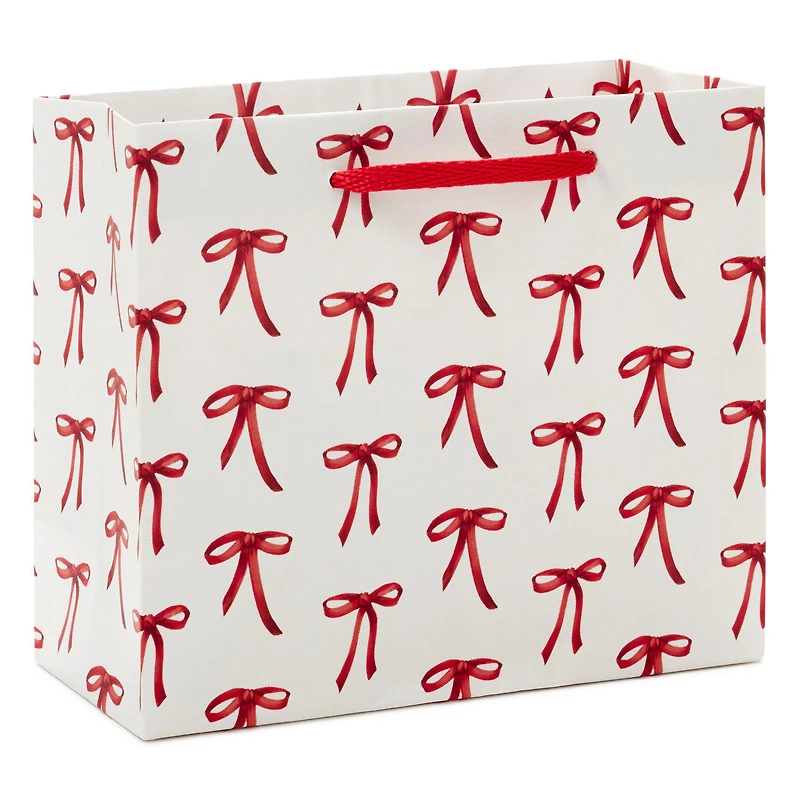 5.5" Red Bows on White Small Christmas Gift Bag for only USD 2.49 | Hallmark