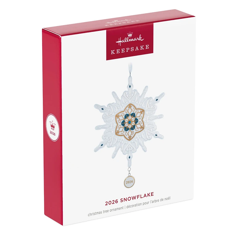 Snowflake 2026 Porcelain Ornament for only USD 24.99 | Hallmark