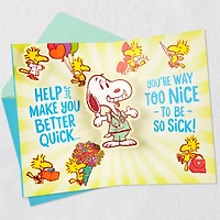 Peanuts® You're Too Nice, Snoopy Funny Pop-Up Get Well Card for only USD 4.99 | Hallmark