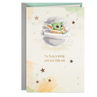 Star Wars: The Mandalorian™ Grogu™ The Force Is Strong New Baby Card for only USD 5.99 | Hallmark