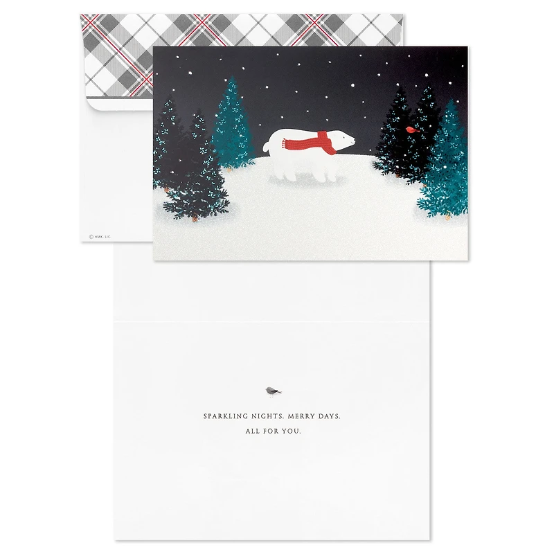 Polar Bear in Red Scarf Boxed Holiday Cards, Pack of 16 for only USD 15.49 | Hallmark
