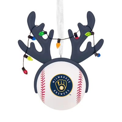 MLB Milwaukee Brewers™ Reindeer Baseball Hallmark Ornament for only USD 12.99 | Hallmark