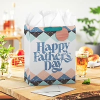 13" Happy Father's Day Argyle Large Gift Bag for only USD 4.99 | Hallmark