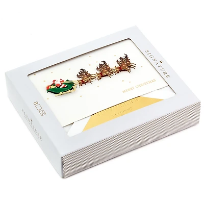 Santa Flying With Reindeer Boxed Christmas Cards, Pack of 8 for only USD 24.99 | Hallmark