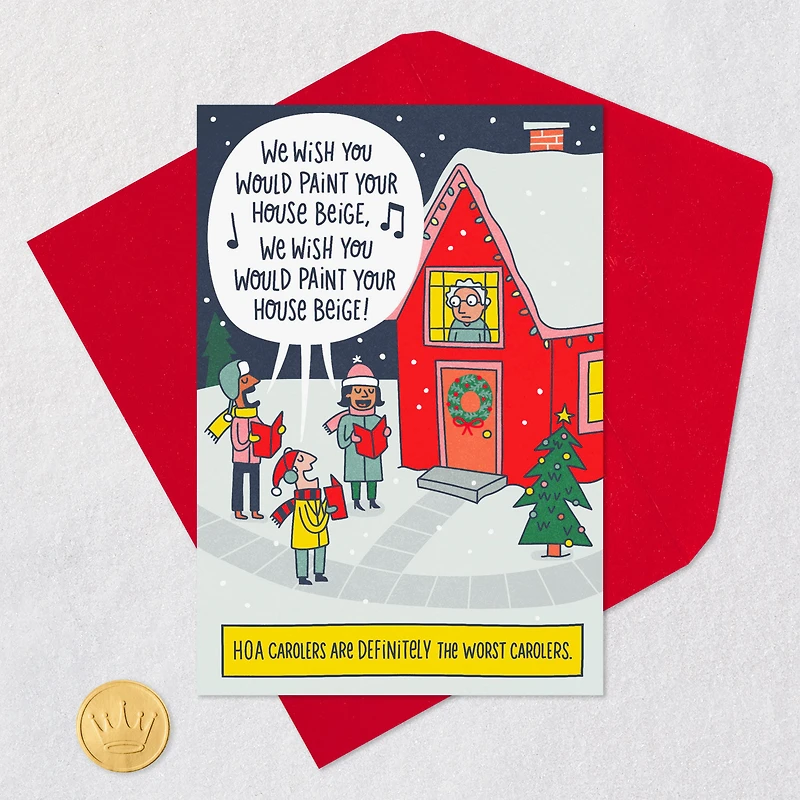 HOA Holiday Carolers Funny Christmas Card for only USD 3.69 | Hallmark