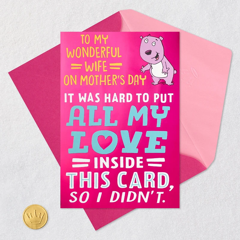 All My Love Can't Fit Inside Funny Mother's Day Card for Wife With Mini Cards for only USD 6.99 | Hallmark