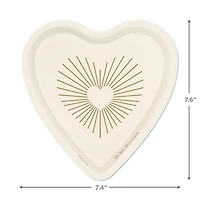 Gold and Ivory Heart-Shaped Dessert Plates, Set of 8 for only USD 4.99 | Hallmark