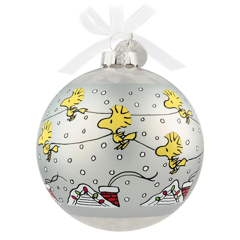 Peanuts® 75th Anniversary Special Edition Glass Ornament for only USD 33.99 | Hallmark