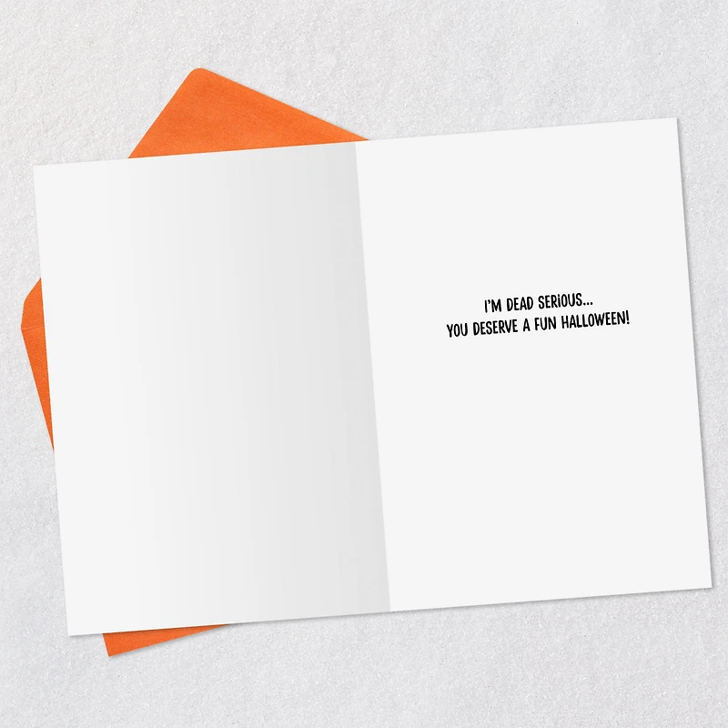 Dead Serious Skeleton Funny Halloween Card for only USD 2.00 | Hallmark