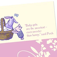 Disney Winnie the Pooh, Piglet and Eeyore New Baby Girl Card for only USD 2.99 | Hallmark