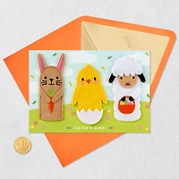 Bunny, Chick and Lamb Easter Card With Removable Finger Puppets for Kids for only USD 8.99 | Hallmark