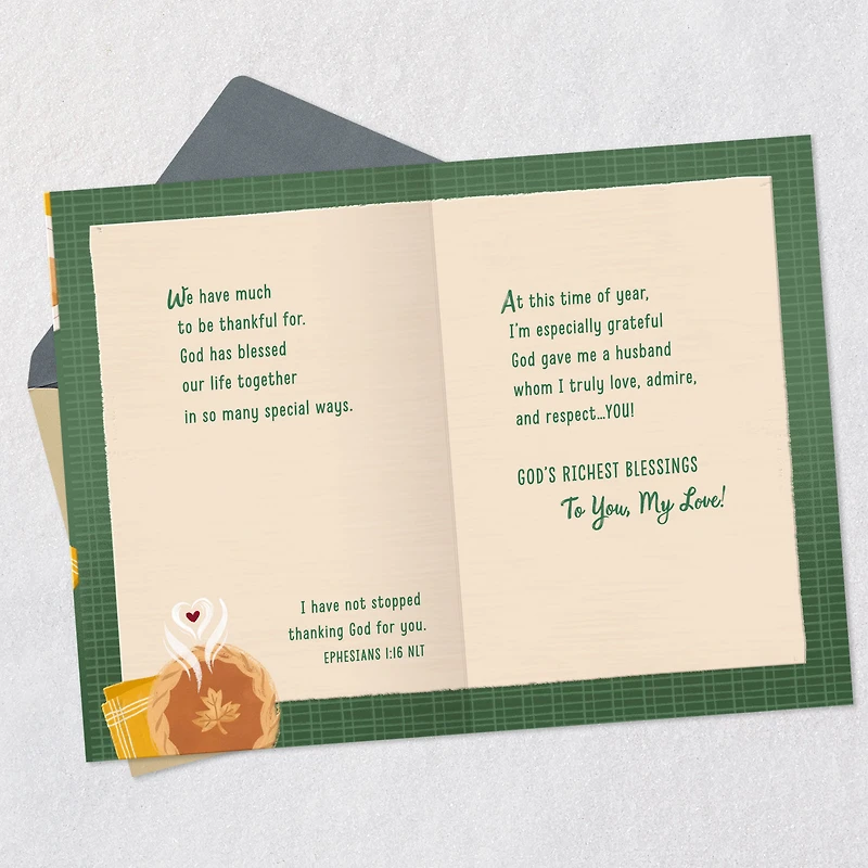 God Has Blessed Us Religious Thanksgiving Card for Husband for only USD 3.99 | Hallmark