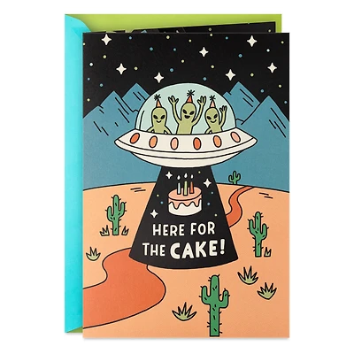 Aliens Here for the Cake Musical Pop-Up Birthday Card for Kids for only USD 7.99 | Hallmark