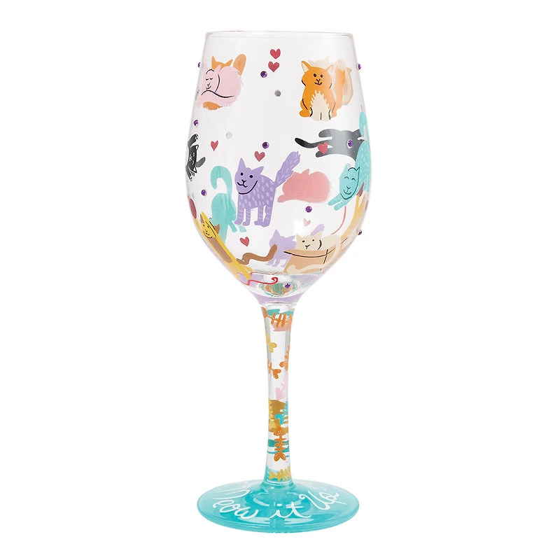 Lolita Meow It Up Handpainted Wine Glass, 15 oz. for only USD 34.99 | Hallmark