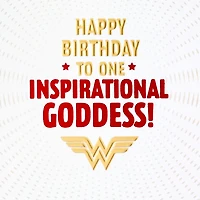 Wonder Woman™ Inspirational Goddess Birthday Card for Her for only USD 3.99 | Hallmark