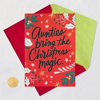 You Bring the Christmas Magic Christmas Card for Auntie for only USD 3.99 | Hallmark