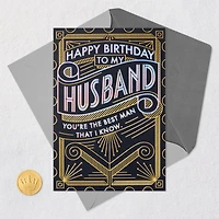 Best Man I Know Art Deco Romantic Birthday Card for Husband for only USD 5.99 | Hallmark