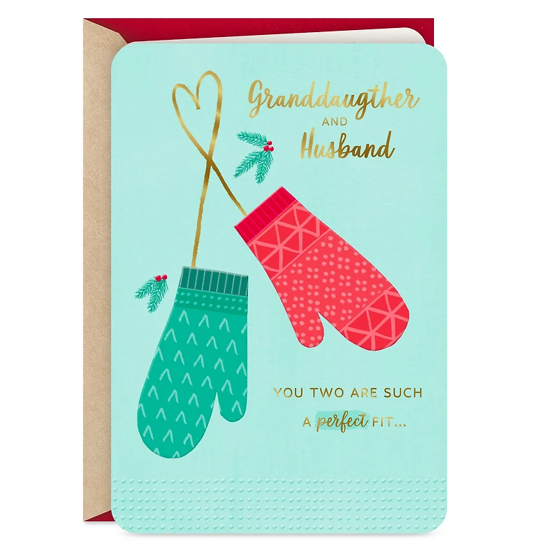 You Two Are a Perfect Fit Christmas Card for Granddaughter and Husband for only USD 3.99 | Hallmark
