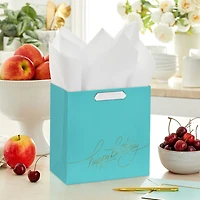 7.7" Happy Birthday on Turquoise Medium Gift Bag for only USD 7.79 | Hallmark