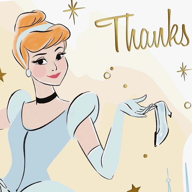 Disney Cinderella and Slipper Blank Thank You Notes, Pack of 10 for only USD 10.49 | Hallmark