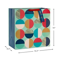 15" Modern Semi-Circles Extra-Deep Gift Bag for only USD 5.49 | Hallmark