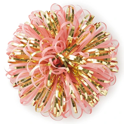 Pink and Gold Metallic Pom Pom Gift Bow, 5" for only USD 3.99 | Hallmark