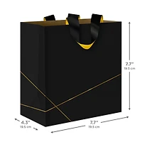 7.7" Gold Lines on Black Medium Gift Bag for only USD 6.79 | Hallmark