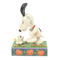 Jim Shore Peanuts Scared Snoopy and Woodstock Ghost Figurine, 5.1" H for only USD 44.99 | Hallmark